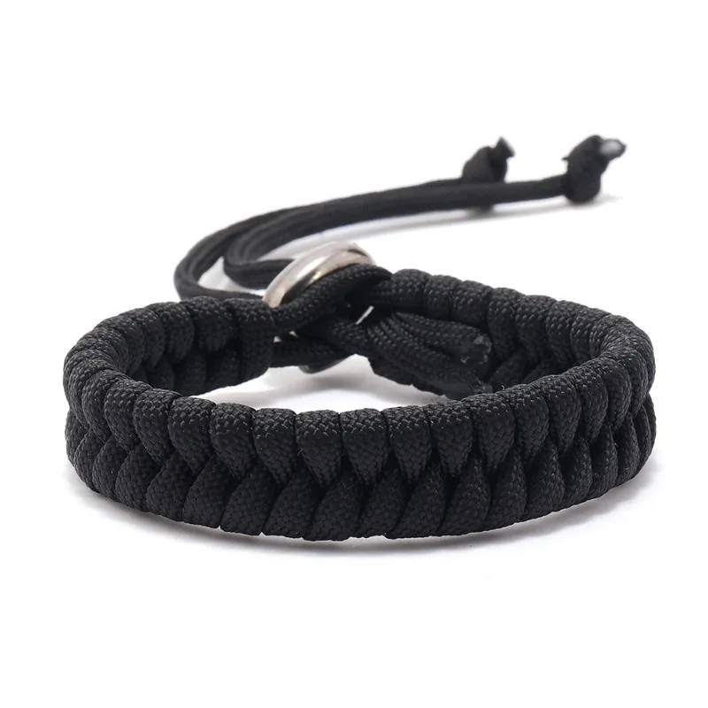 Adjustable Survival Emergency Bracelet Outdoor Camouflage Umbrella Rope Bracelet Men's and Women's Simple Hand Rope Bracelet