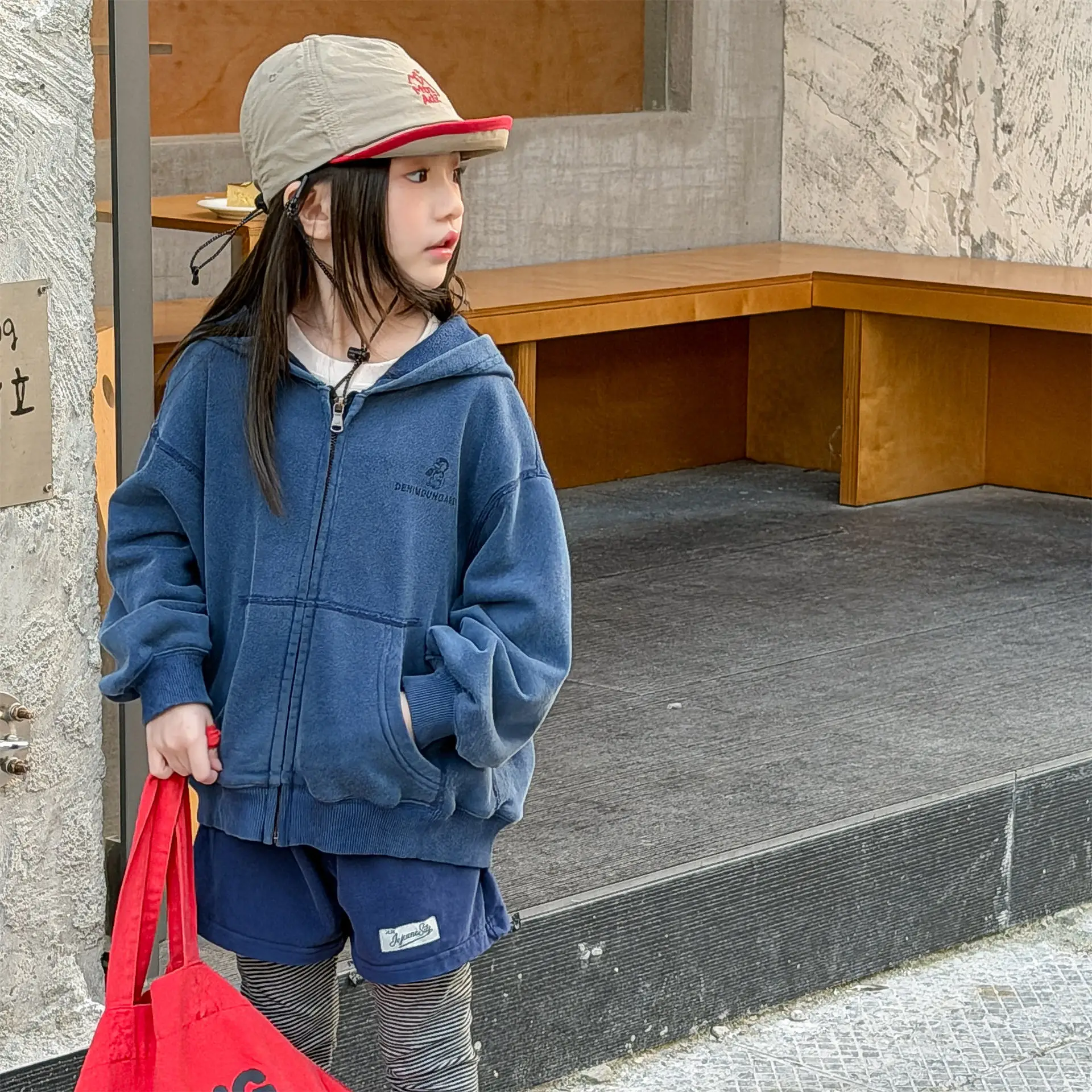 

2026 Spring New Children Long Sleeve Casual Coat Girls Loose Hooded Tops Baby Boy Cartoon Jacket Kids Hoodies Fashion Clothes