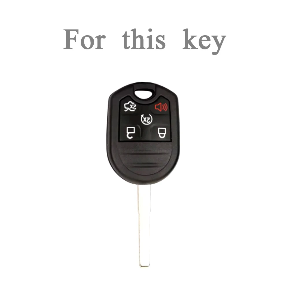 5 Buttons TPU Remote Car Key Shell for Ford Escape Expedition Taurus Flex Mustang Focus Fusion Ranger Explorer Edge 2007 - 2015