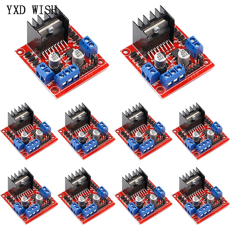 

10pcs L298N Driver Board Module DC Stepper Motor Smart Car Robot Peltier High Power Dual H-Bridge Controller For Arduino DIY Kit