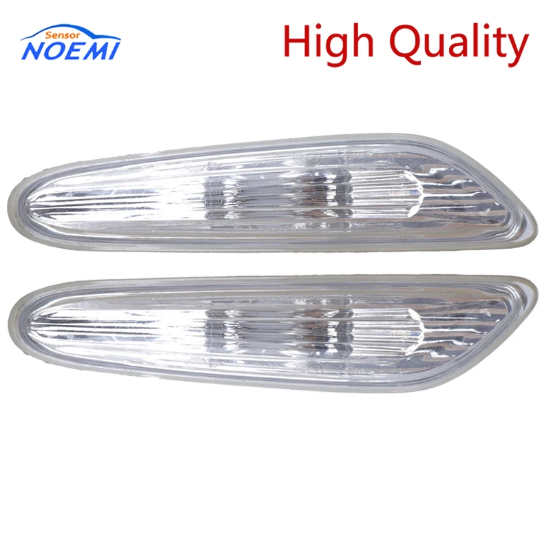 YAOPEI 63137165741 63137165742 Clear Fender Side Marker Lights Indicator Turn Signal Lights for BMW 5-Series E60 E61 2004-2009