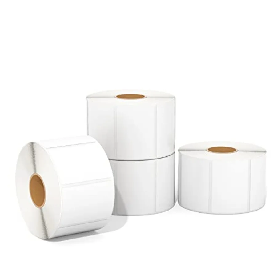 Thermal Sticker Labels Self-Adhesive Barcode Label Paper for Direct Thermal Printer and Business Multi-Purpose Rectangle Addres