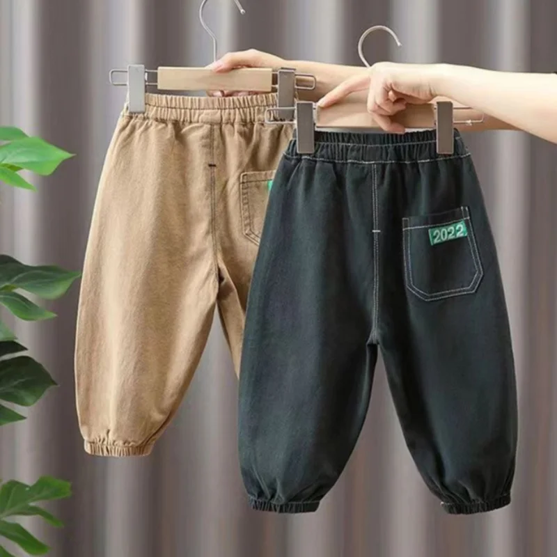 Boys Casual Pants Long Trousers Cotton 2024 Thread Spring Autumn Baby's Kids Pants High Quality Children's Clothing