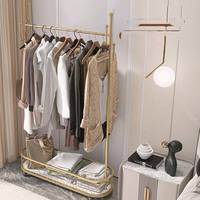 Hat Shoe Clothing Rack Coat Hangers Living Room Garment Rack Floor Luxury Standing Gold Perchero De Pie Furniture WWH35XP