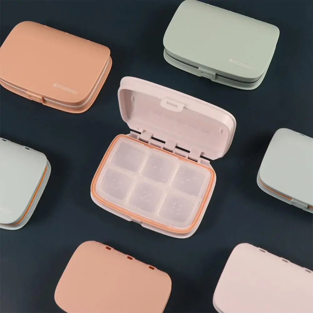Travel Portable Weekly 4/6 Grid Pill Box Candy Box 7 day Pill Box Medicine Tablet Dispenser Pill Case Storage Box