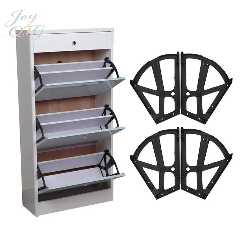 New 2PCS Shoe Cabinet Hinges Steel Shoe Rack Shelf Flip Rack Hardware Frame Shoe Rack Hinges Durable