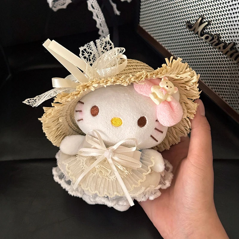 Breloczek pluszowy Sanrio Hello Kitty, uroczy brelok dla dziewczynek, najlepszy przyjaciel, miękka zawieszka, uchwyt na klucze od samochodu, akcesoria kawaii dla kobiet.