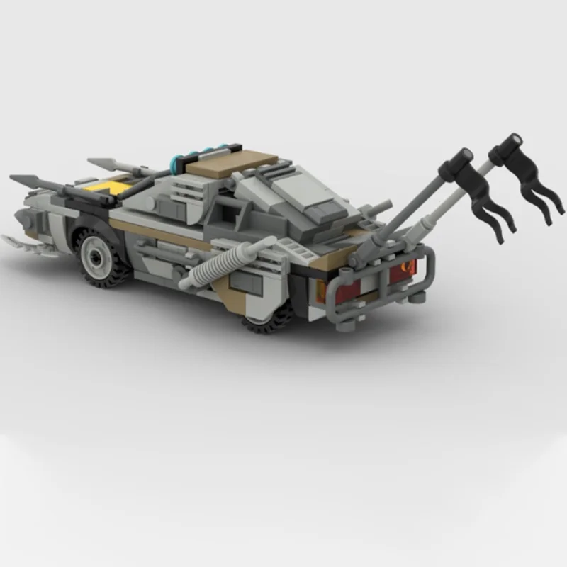 283 Uds. MOC Zombie Doomsday Muscle Car Carsed modelo bloques de construcción regalos de navidad idea creativa juguete educación ladrillo cumpleaños