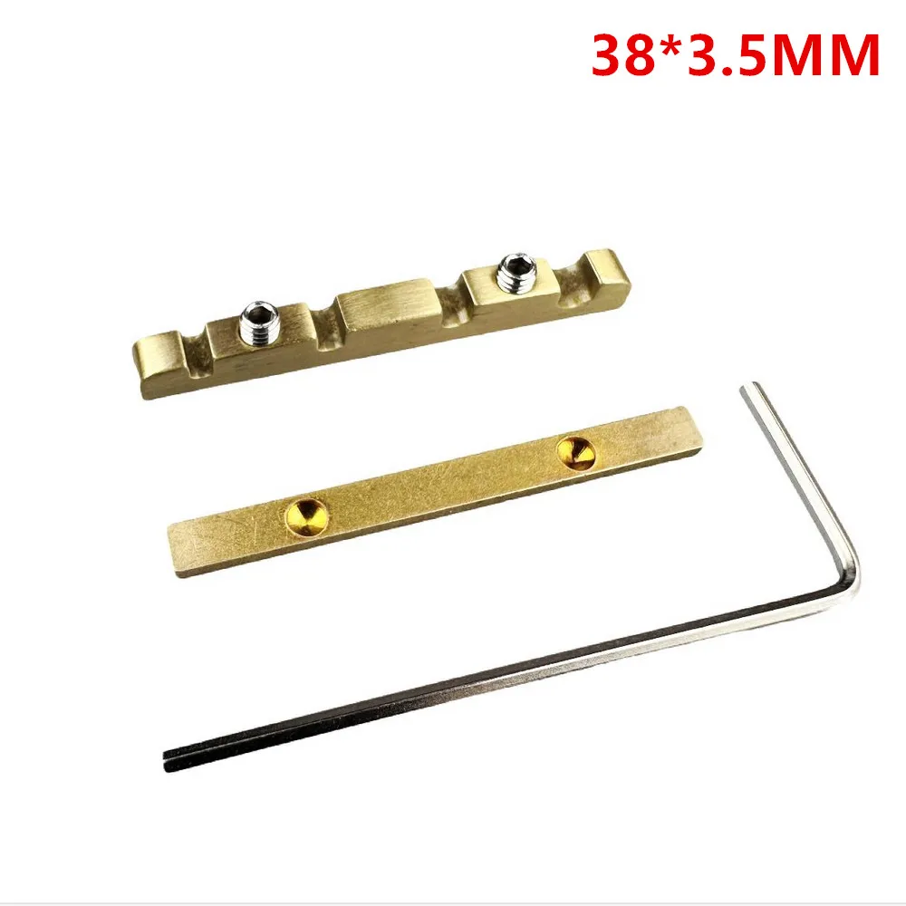 1 PC Brass Metal Electric Bass Height Adjustable Nut for PB and Jazz Style Electric Bass 38*3.5MM