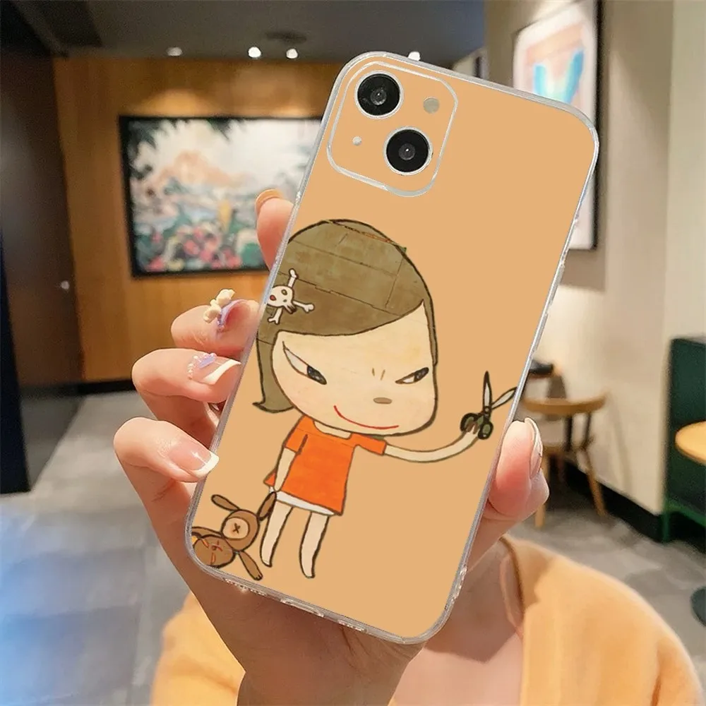 Yoshitomo Nara Dream Doll Etui na telefon do Iphone 16 15 11 13 14 Pro Max 7 8 Plus X Xr Xs Max Se2020 12 mini Przezroczysty pokrowiec