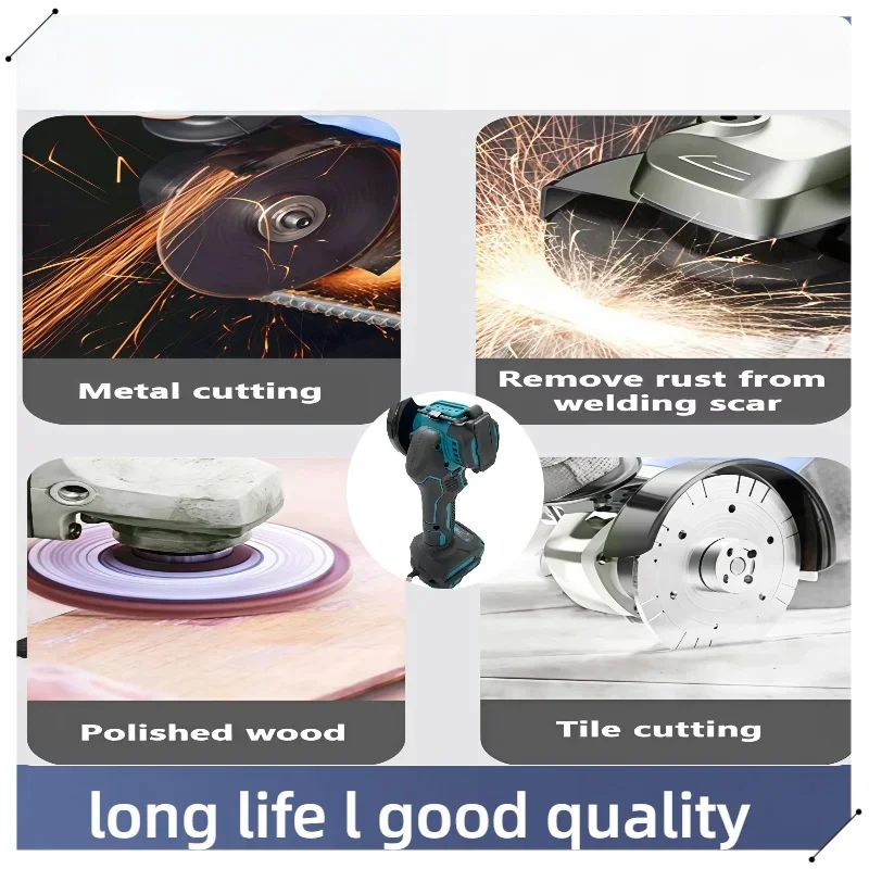 Mini amoladora angular cepillada de 3 pulgadas, herramienta de corte compacta eléctrica de 76Mm para batería Makita de 18V