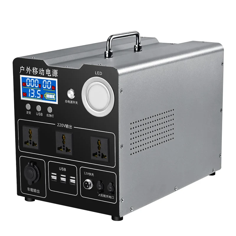 Heavy-Duty Portable Power Station And Bank With Handle For Construction Sites And Emergency Backup Portable Power Station 2000W