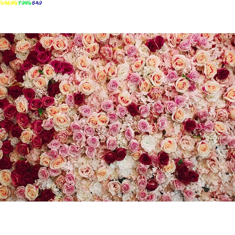 Wedding Photo Wall Background Rose Flower Newborn Baby Birthday Party Portrait Photography Backdrop For Photo Studio 210410HKW-6