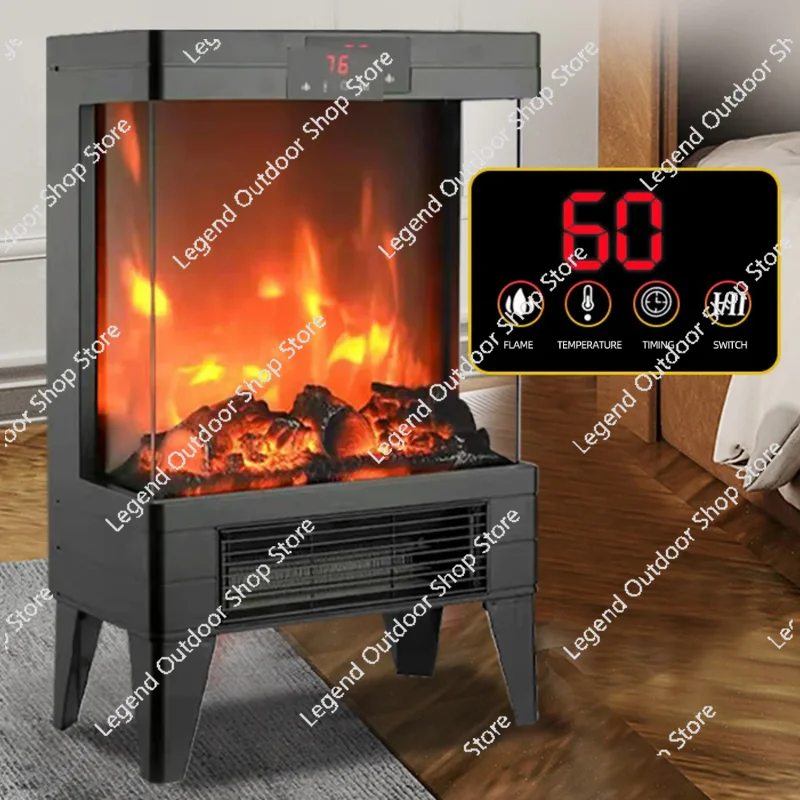 

Электрический обогреватель-камин 3D с эффектом пламени для дома, бездымный, с функцией вентилятора, настенный (Calentador Electrico Pared)