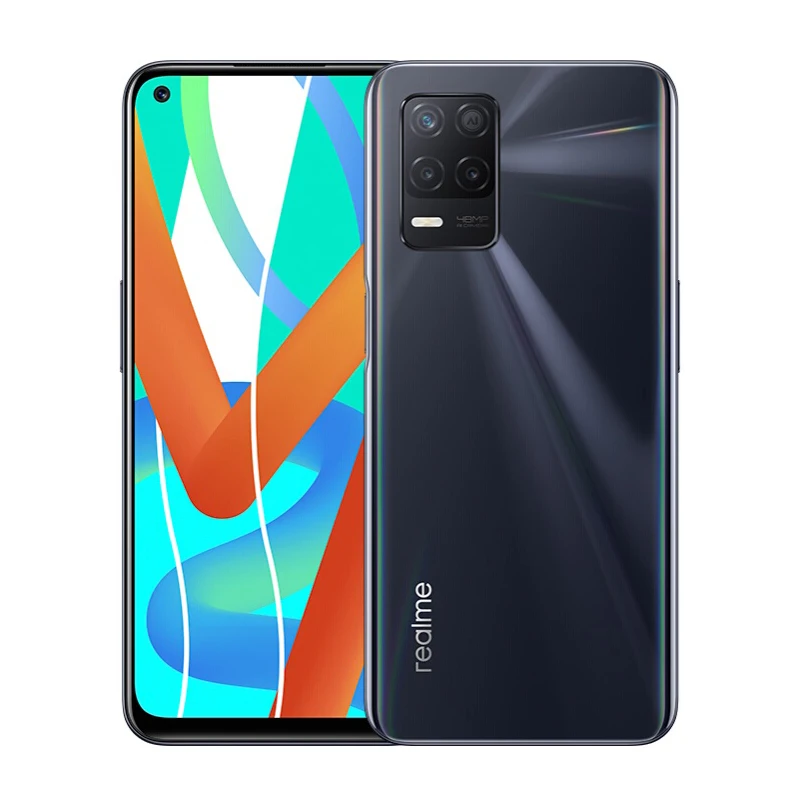 هاتف OPPO Realme 8 5G الذكي البرامج الثابتة العالمية MTk Dimensity 700 Realme UI 2.0 6.5 "8GB 256GB 48MP + 8MP هاتف مستعمل