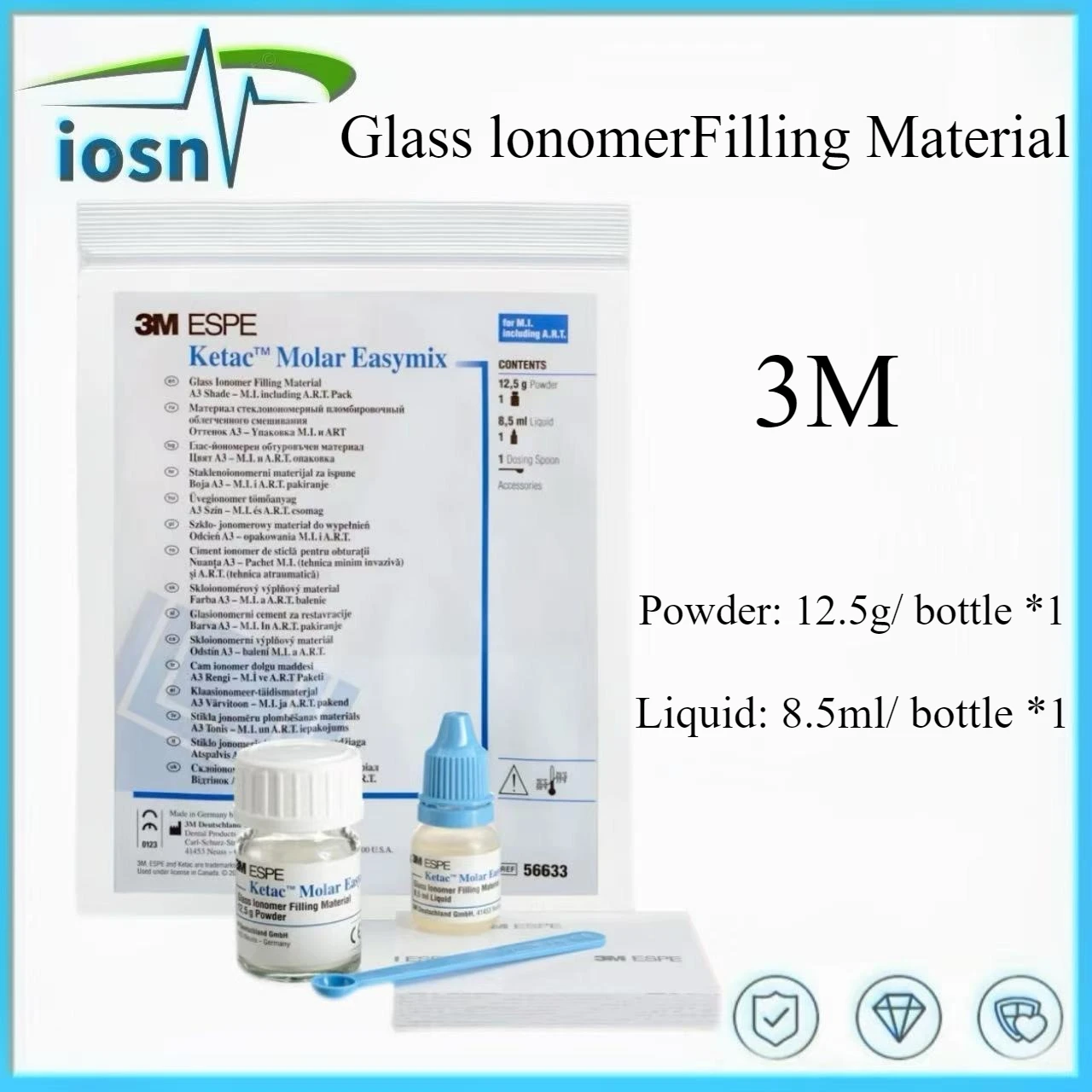 

Original 3M Ketac Molar Easymix Dental Root Canal Restoration Filling RelyX Luting Cement Resin Modified Glass Ionomer Adhesive
