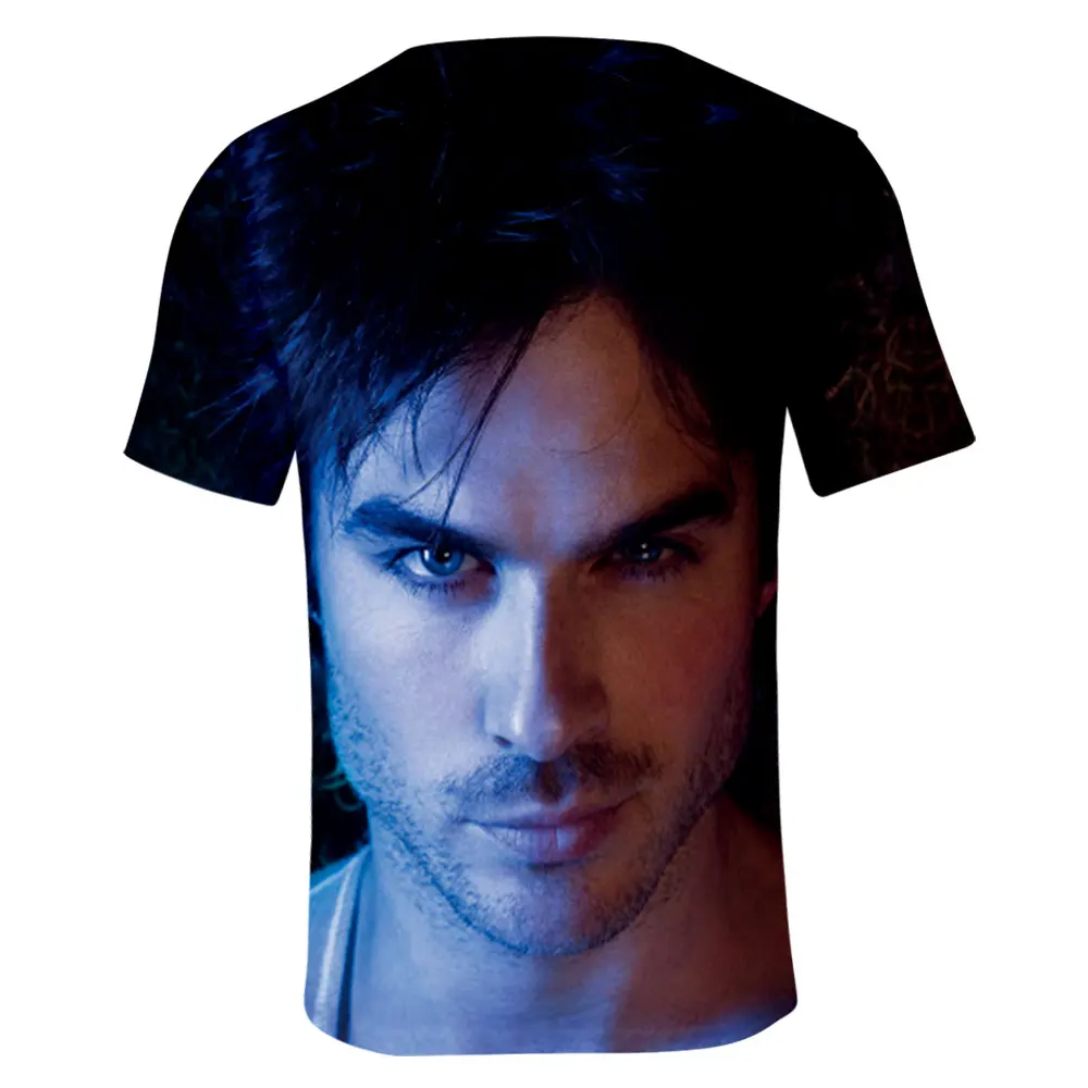 Serie TV The Vampire Diaries damomo Salvatore helen johnson ryan Salvatore 3D T-Shirt uomo/donna T-Shirt manica corta vestiti