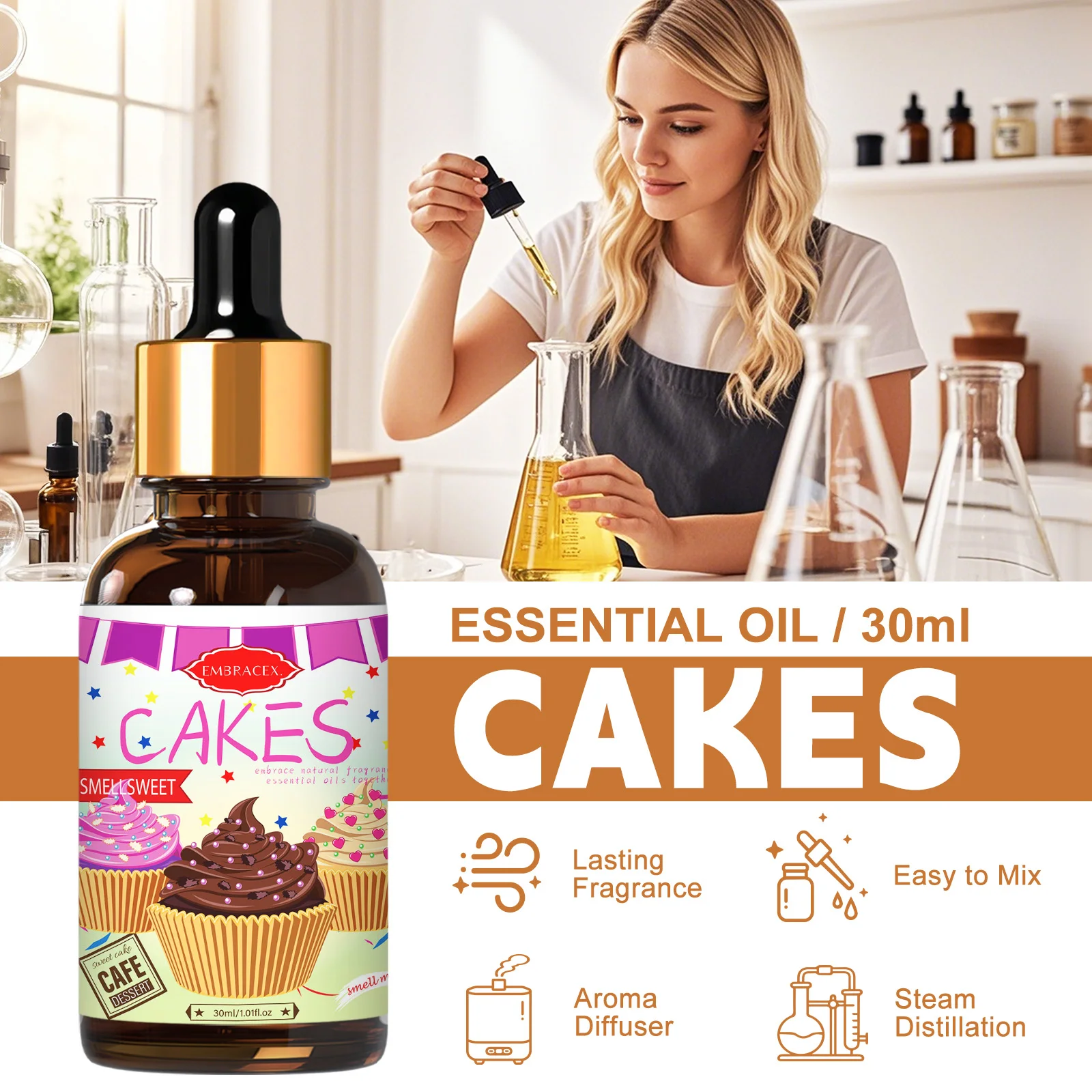 30ml ケーキエッセンシャルオイル カー用品、ディフューザ - Candle Supplies Fragrance Oil のレビューと価格