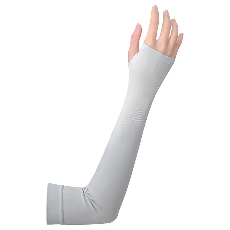 

Women Gradient Ice Silk Sun Sleeves Half Finger Breathable Cooling UV Protection Driving Sports Arm Guards