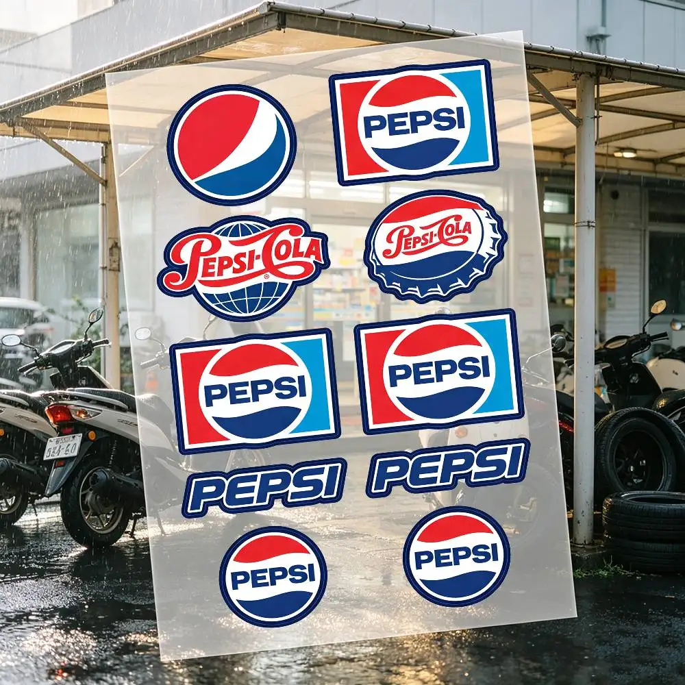 Adesivos de vinil para carroceria de motocicleta P-Pepsi, adesivos de vinil para laptop, decalques de parede, acessórios para modificação de carro