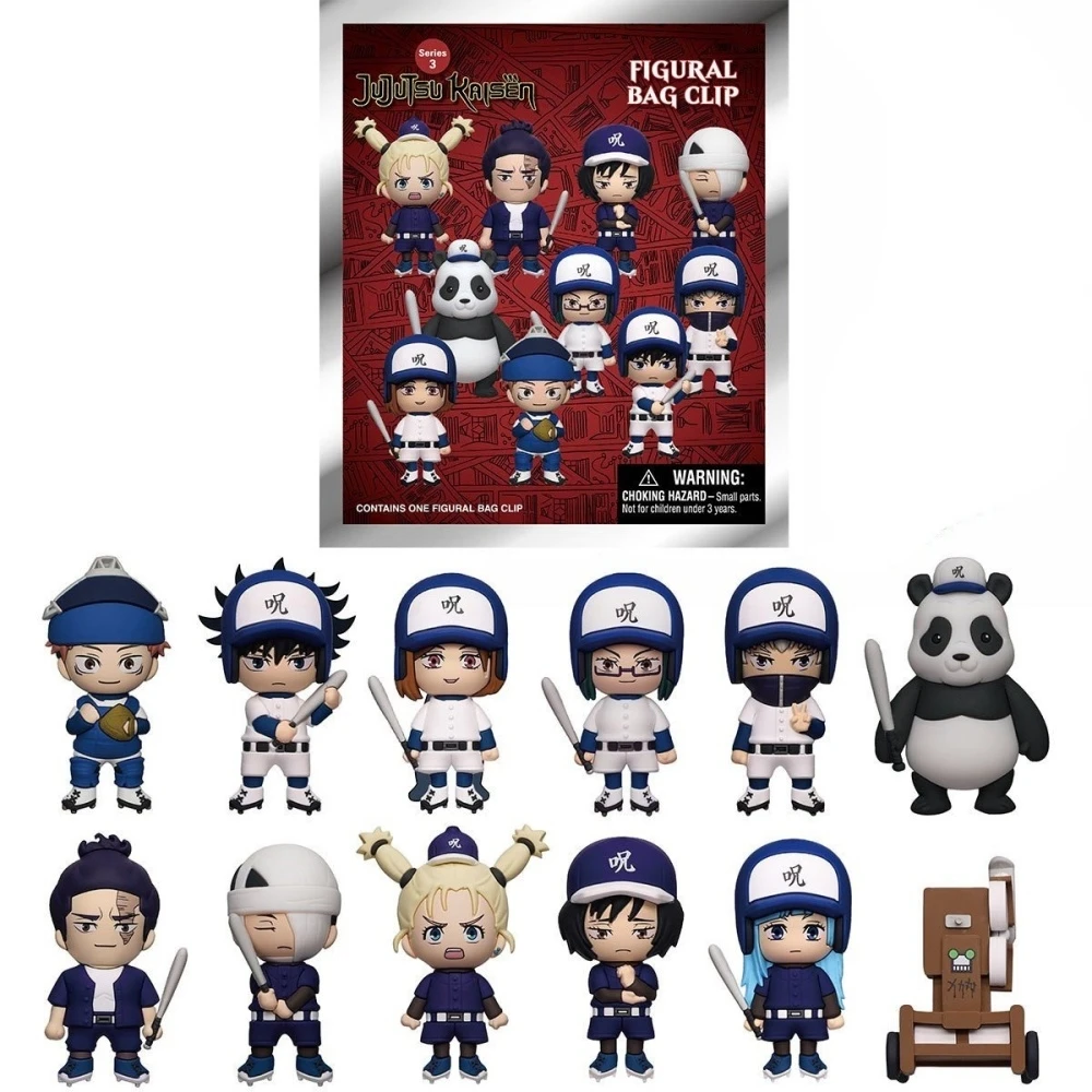 Jujutsu Kaisen 3D PVC Tasclip Sleutelhanger Blind Bag Mystery Box Anime Chibi Cartoon Poppenhanger Rugzak Charm Cadeau Serie 1/2/3/4