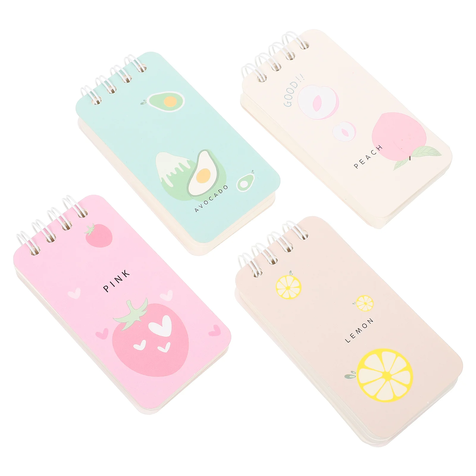 4 Pcs Fruit Notebook Drawing Notes Writing Tablets for Kids Lovely Pad Mini Notepad Paper Convenient Household Pocket Board