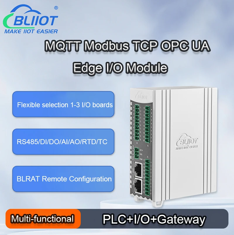 

MQTT/Modbus TCP/OPC UA Edge I/O RS485/DI/DO/AI/AO/RTD/TC Remote I/O Modules BL192Pro