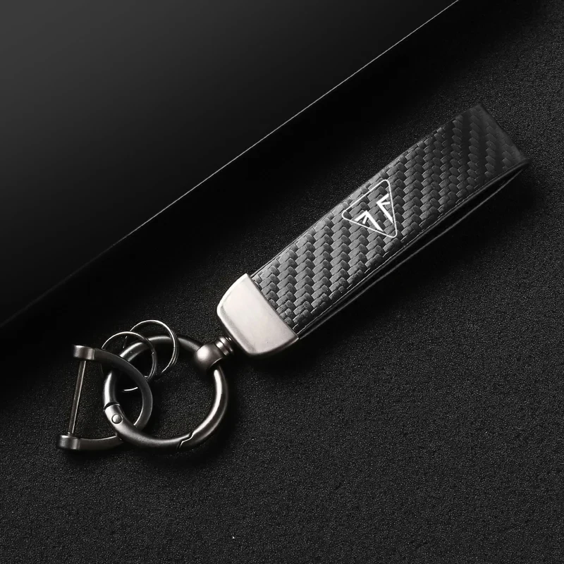 Motorcycle Key Chains KeyChain Leather Carbon Fiber for Triumph Tiger 800 900 GT Rally Explorer 1200 XCA1050 Trident Accessories