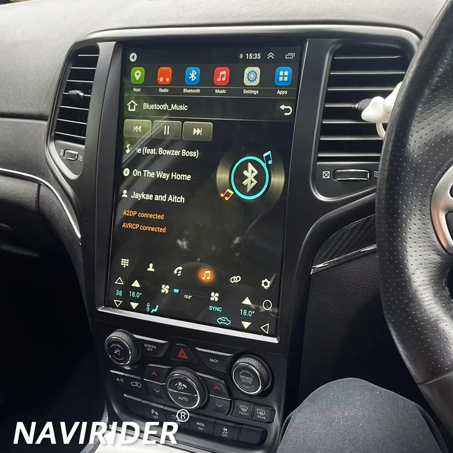 256GB Android 14 IPS schermo Tesla Style autoradio navigazione GPS per JEEP Grand Cherokee Stereo Multimedia Video Player 12.8 pollici