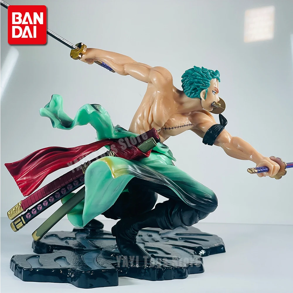 Hot One Piece 10cm Anime Figure GK Roronoa Zoro tre lame Sa-massimo Manga Anime Statue Action Figure Collection modello Kid Toy