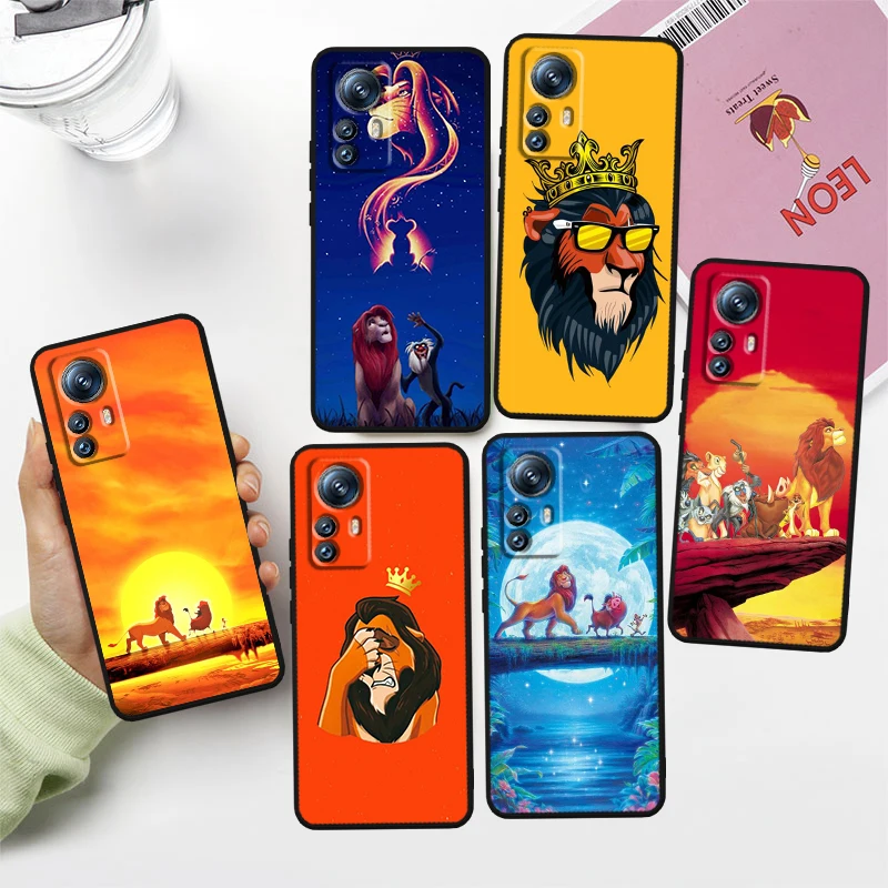 Disney Anime The Lion King For Xiaomi Mi 13T 13 12T 12 11T 11i 11 A3 10T 10 9 Pro Lite Ultra 5G Black Cover Phone Case