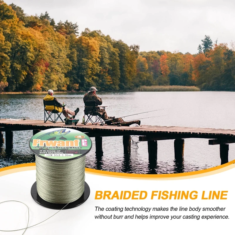 Hot AD-Frwanf PE Braided Fishing Line 4 Strand 100M Super Strong Multifilament Thread For Carp Fishing Carp Lines 12Lb