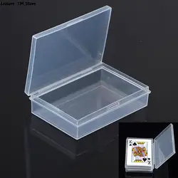 Caja de plástico para cartas, contenedor de almacenamiento de PP, embalaje de póker, 9,2x6,2 cm
