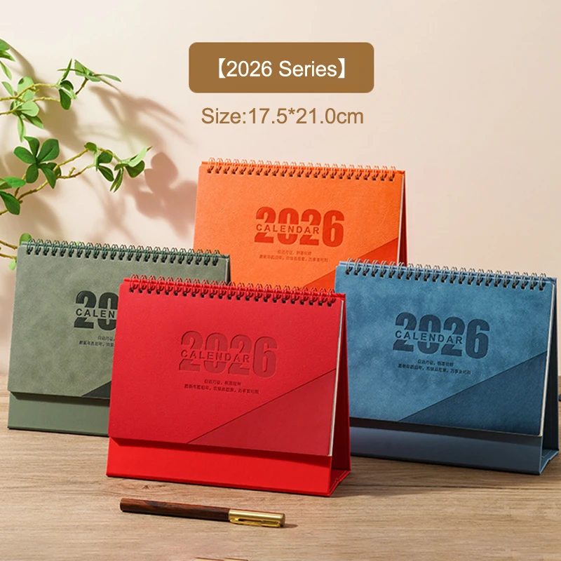 Красный выдолбленный календарь на 2026 год с тиснением, винтажный дизайн, настольный календарь на год лошади, сувенир в китайском стиле, календарь большого размера