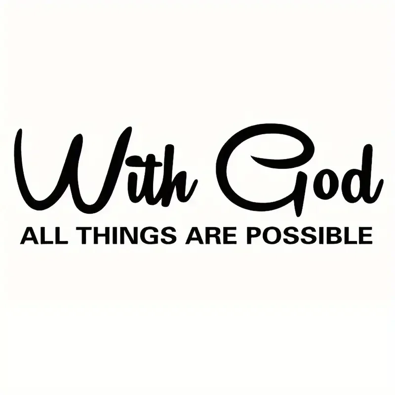 Creative Stickers Walk With God, Everything Is Possible Motorcycle Stickers, Car Styling Motorcycle Window Decals Classic Christ