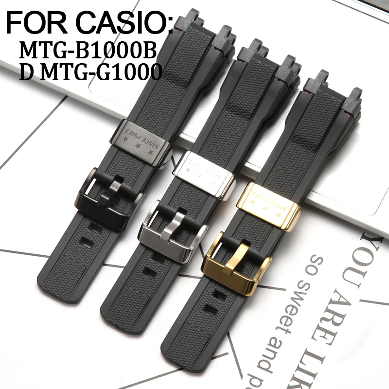 

Resin Watchband For Casio MTG-B1000 G1000 Men's Waterproof Sports Rubber Watch Strap Watch Accessories Wristband