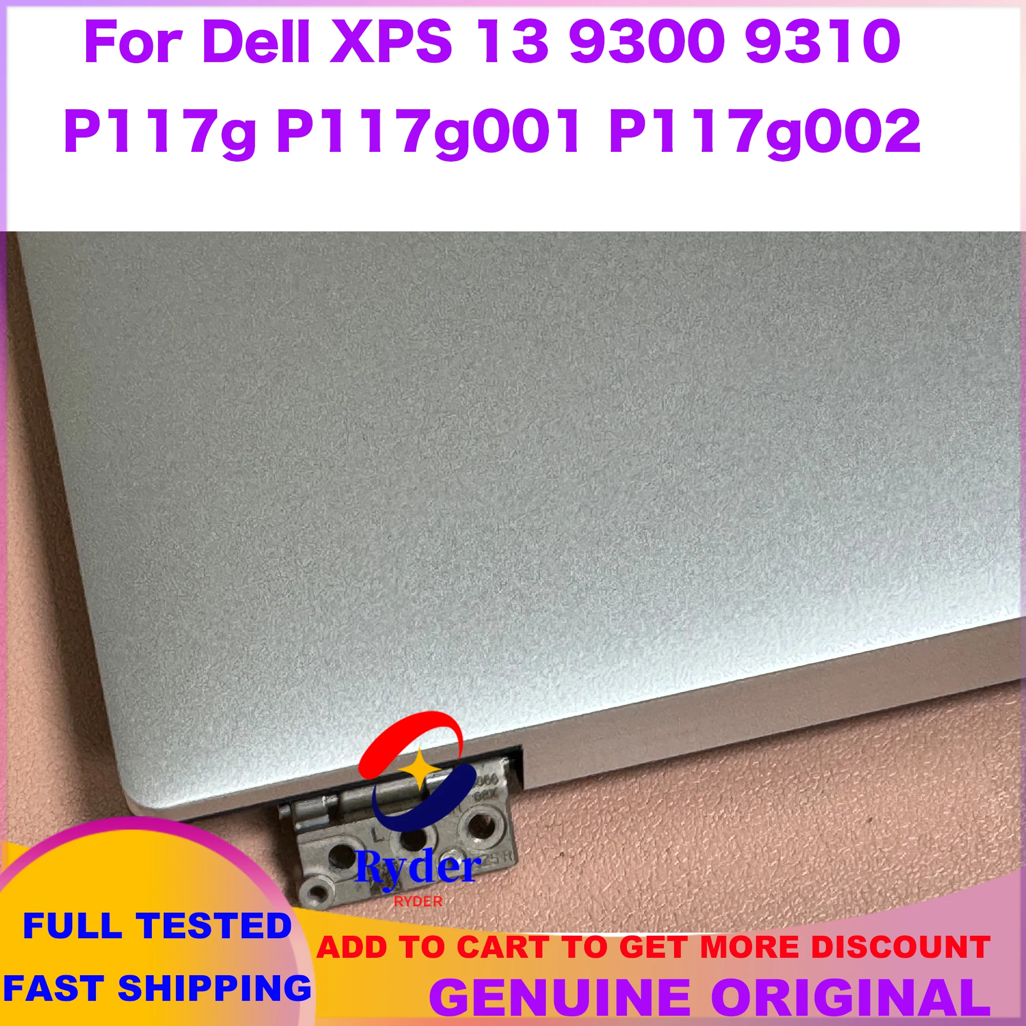 Original For Dell XPS 13 9300 9310 P117G001 P117G002 13.4-Inches Laptop Touch Screen Digitizer Replacement Full Assembly