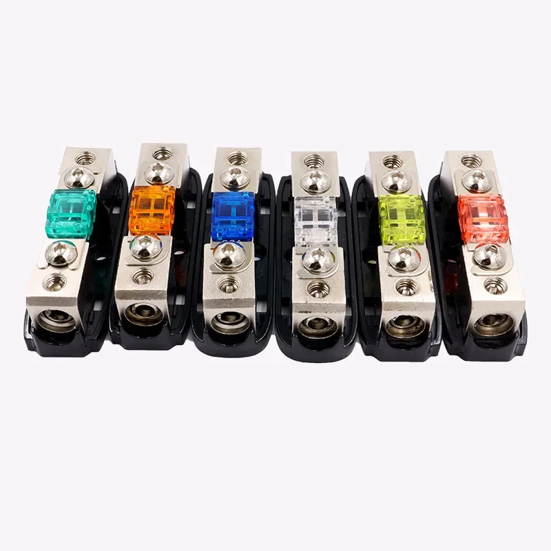 Mini Matte 15A-150A Car Audio Fuse Holder AFS Holder Power Fuse Holder Zinc Alloy Material Is Easy To Install Fuse Box