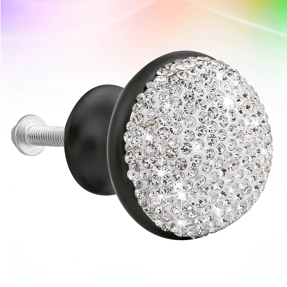 

Aluminum Alloy Diamond Rhinestone Mushroom Door Knobs Creative Cabinet Drawer Wardrobe Pull Handles Furniture Knobs White Black