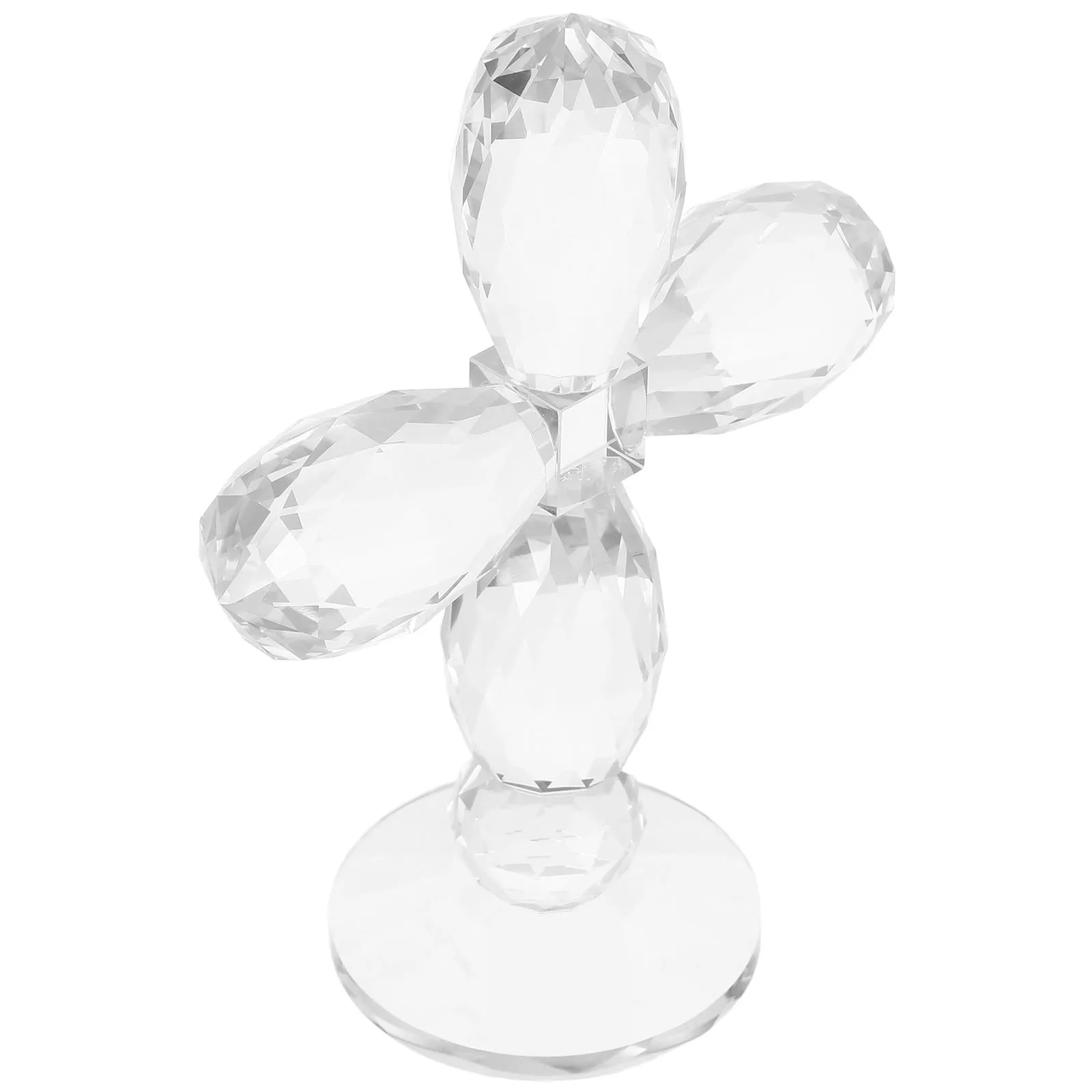 

Crystal Cross Ornament for Office Statuette Christian Altar Figurine