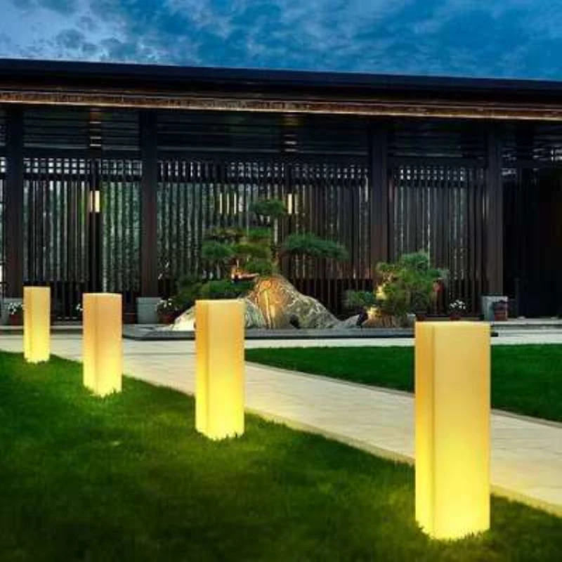 Cylindrical Roman Column Pillar Light Luminous Pole RGBW Color Changing Night Lamp Wedding Party Walkway Floor Lamps