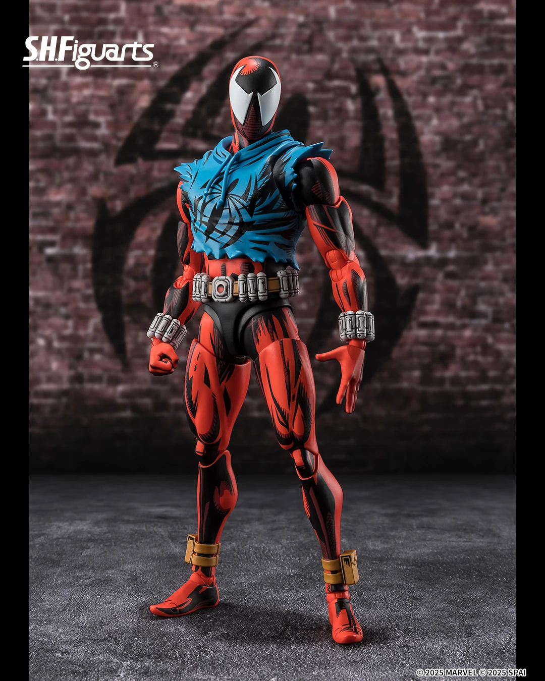 Original BANDAI Spider Man a través del Spider-Verse Anime Scarlet Spider S.H.Figuarts figura de Anime figura de acción modelo Figuarts