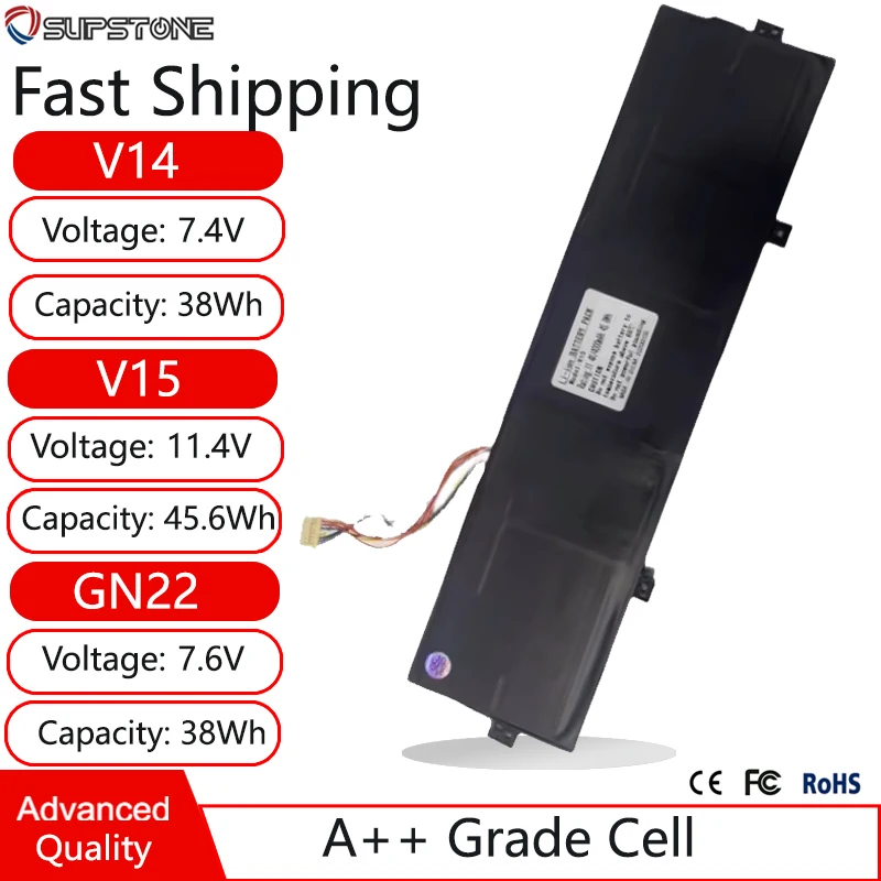 New V14 V15 GN22 Laptop Battery For Dere V14 V15 R12 Pro,M12 MBook M11 R6 R9 Daysky V7 V9 15.6