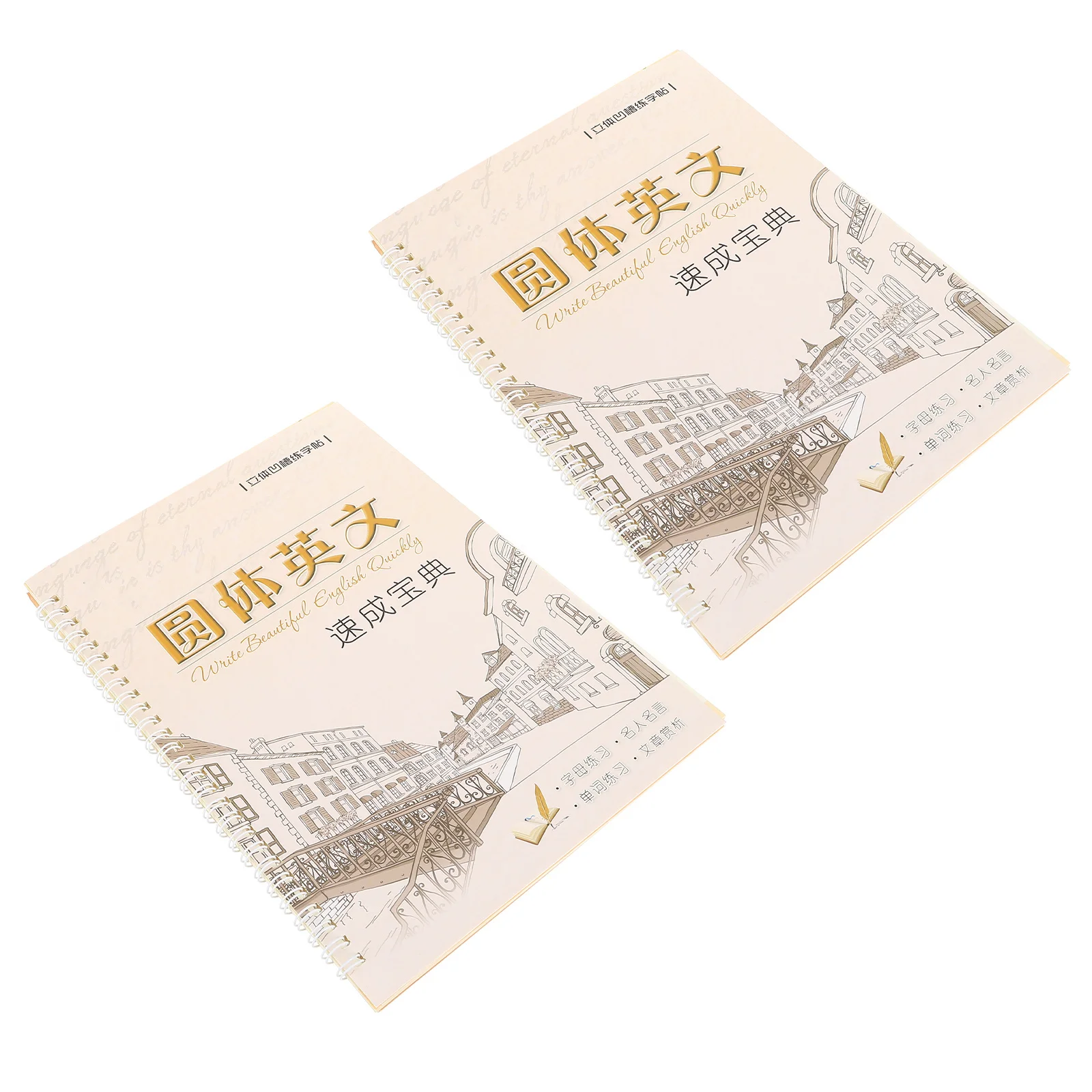 

2 Pcs English Letter Word Writing Practice Book Copperplate Italic English Groove Copybook English Calligraphy for Adults