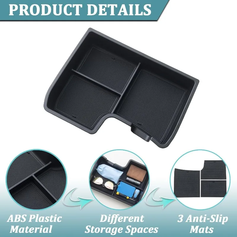 New Console Bottom Organizer Compatible with 2021-2024 2025 Toyota Sienna Accessories, Lower Center Console Tray Interior Storag
