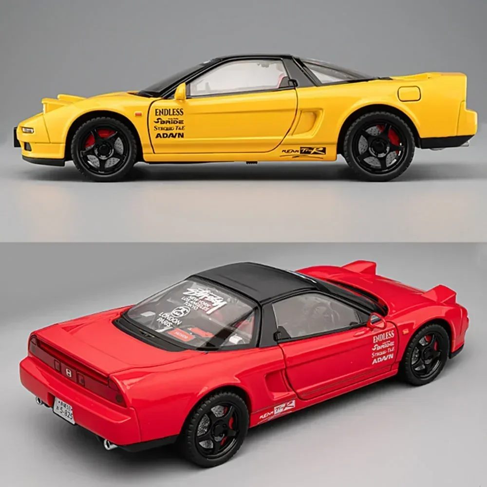 1:22 Honda Acura NSX NA1 supercoche de aleación modelo juguetes vehículos en miniatura fundidos puertas abiertas sonido luz tirar hacia atrás colección regalos