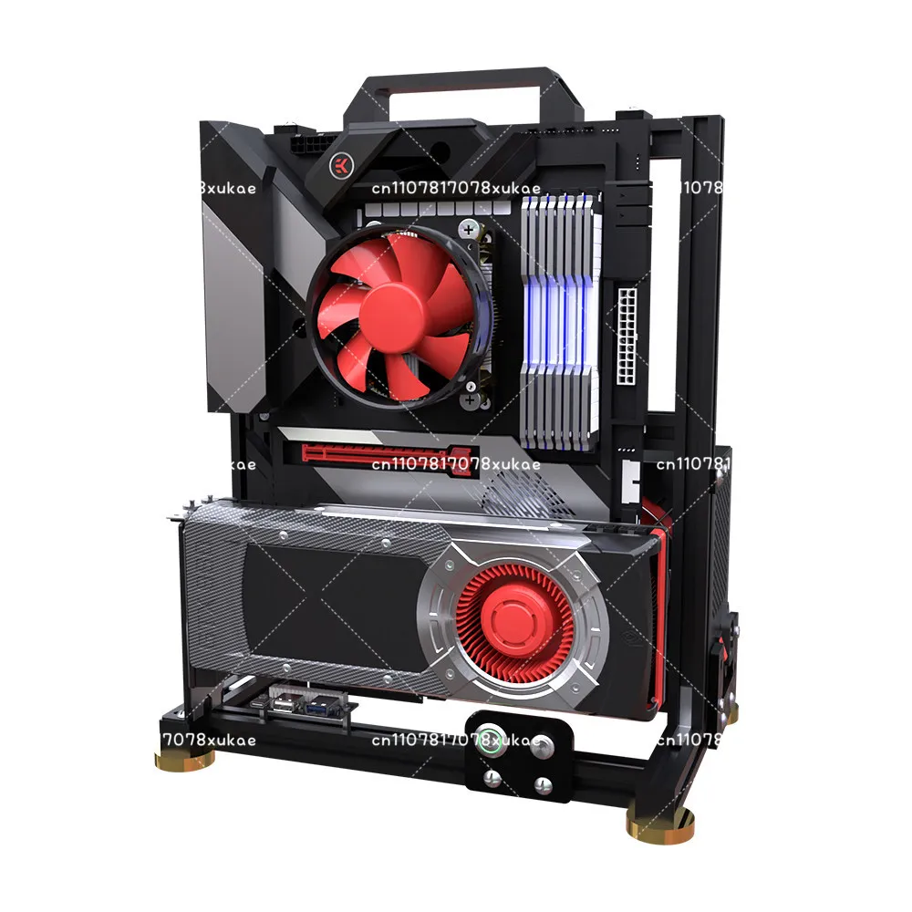 All Aluminum Open Chassis, Computer Frame, Support Water Cooling, Can Install Mini ITX, Support ATX Dual Channel