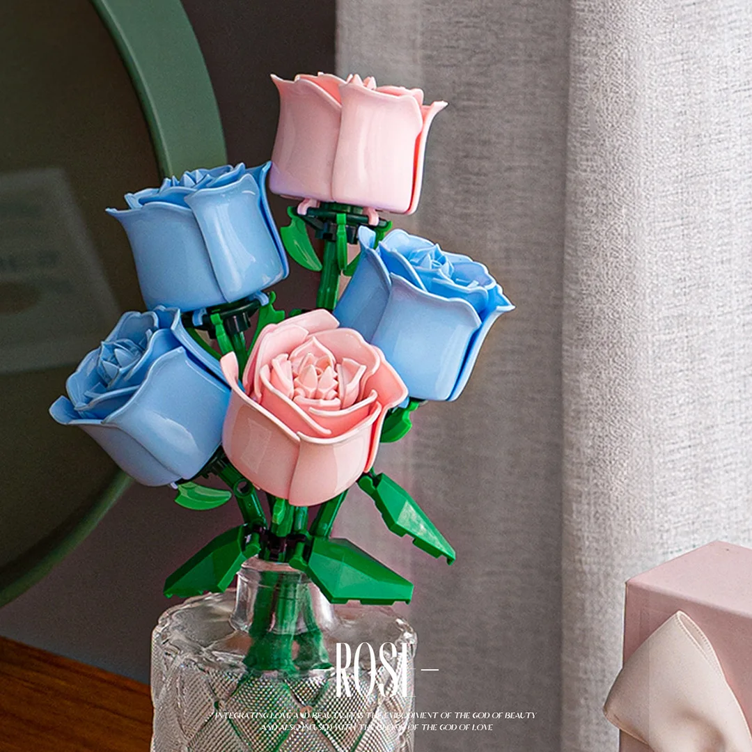 

Compatible With Toys Such As Eternal Flower Valentine's Day Rose Small Particles Square Flower Puzzle Combination Square