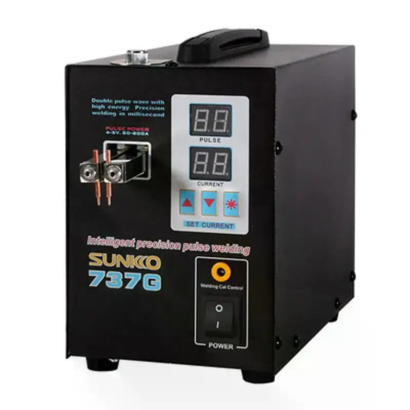 SUNKKO737G 18650 بطارية ليثيوم ماكينة لحام نقطي 2.8kw مصباح ليد ماكينة لحام نقطي لبقعة لحام نبض CE