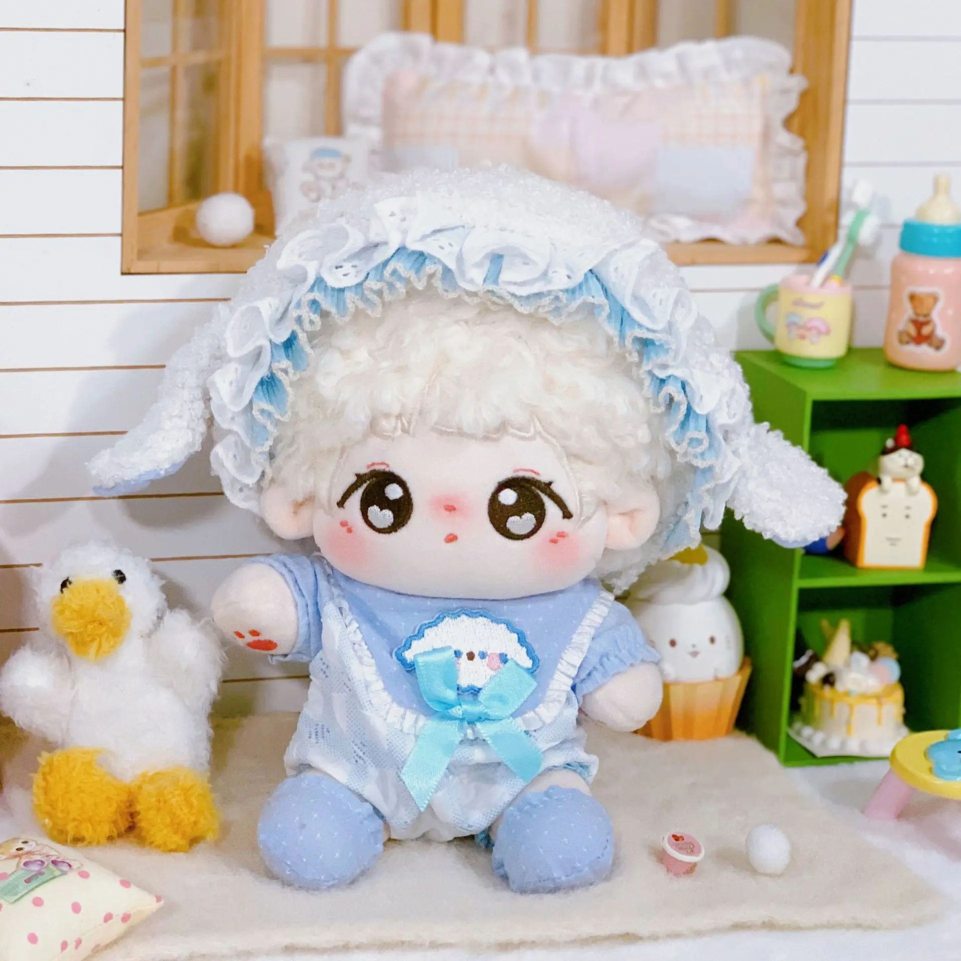 20 سنتيمتر ملابس دمى القطن الملابس فستان الأميرة لوليتا فستان مصغر فستان دعوى إكسسوارات دمي الكرتون الحيوان الأذن استبدال